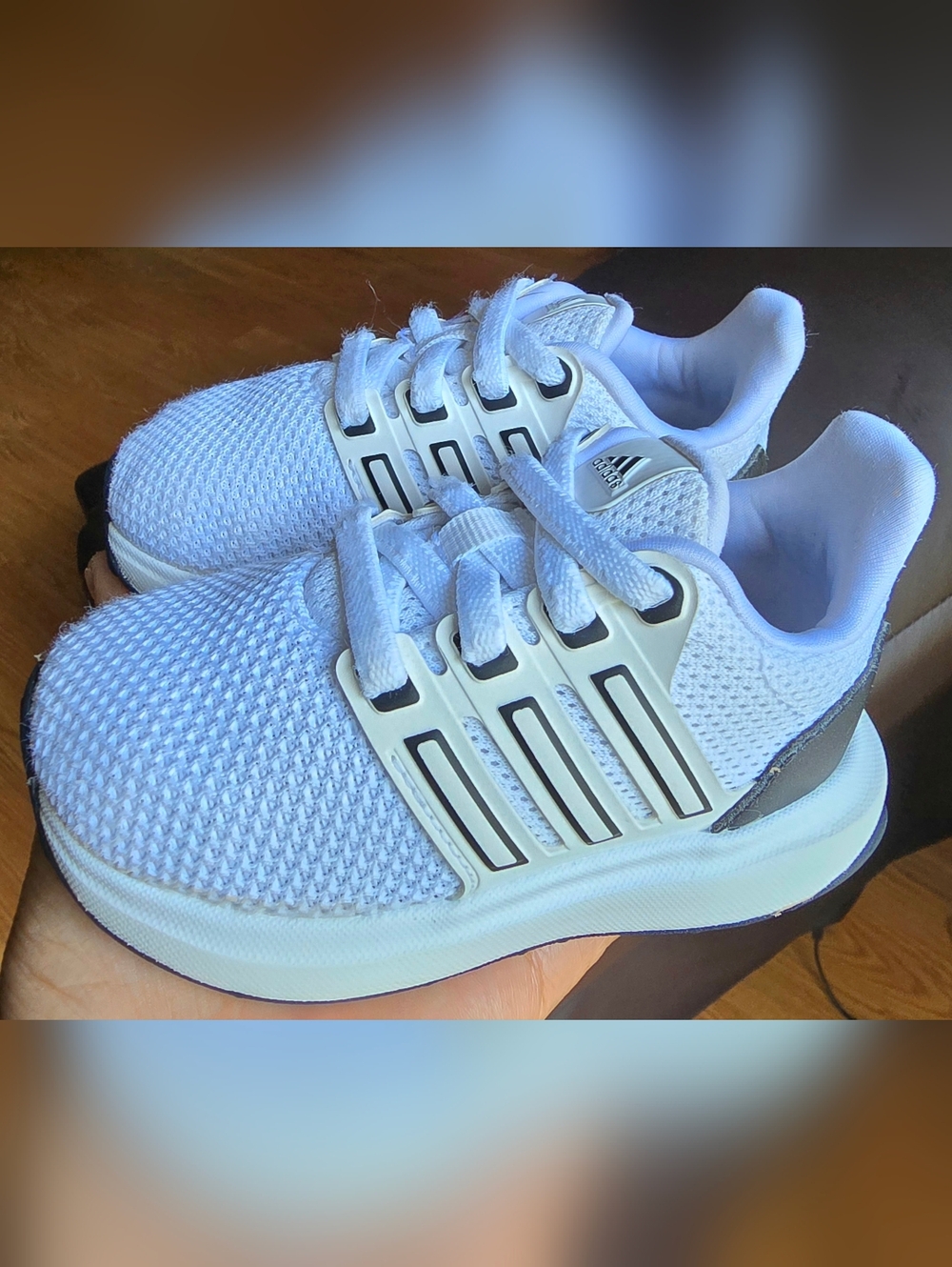 Sz 5 Toddler Kids ADIDAS UBOUNCE ALPHASKIN White Bungee Laces